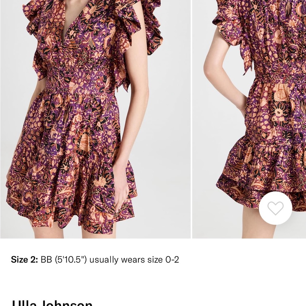 Ulla Johnson Dress in Purple and Orange